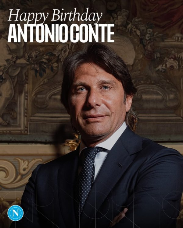 问鼎队史第4座意甲冠军！那不勒斯官方：祝主帅孔蒂56岁生辰散逸