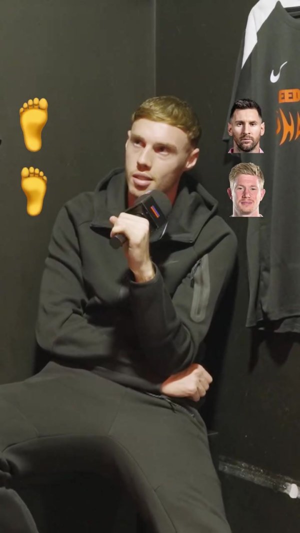 帕尔默组建终极球员：左脚梅西、右脚德布劳内、手段内马尔