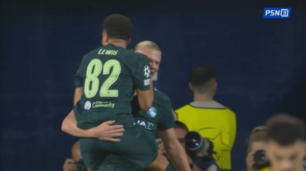 连结12场破门！哈兰德接刘易斯横传抢点捅射破门 曼城1-0提升黄潜