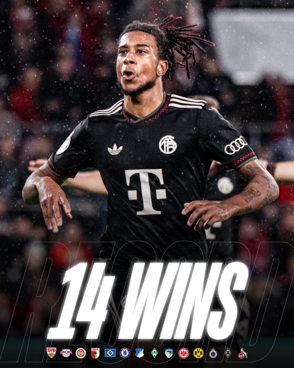 14连胜！拜仁超过92米兰创五大联赛历史最好开局，之后踢药厂巴黎