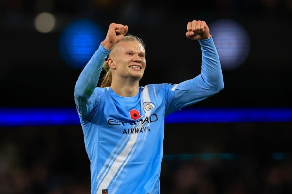 哈兰德是第35位英超百球球员，他只用111场就达到了这一树立